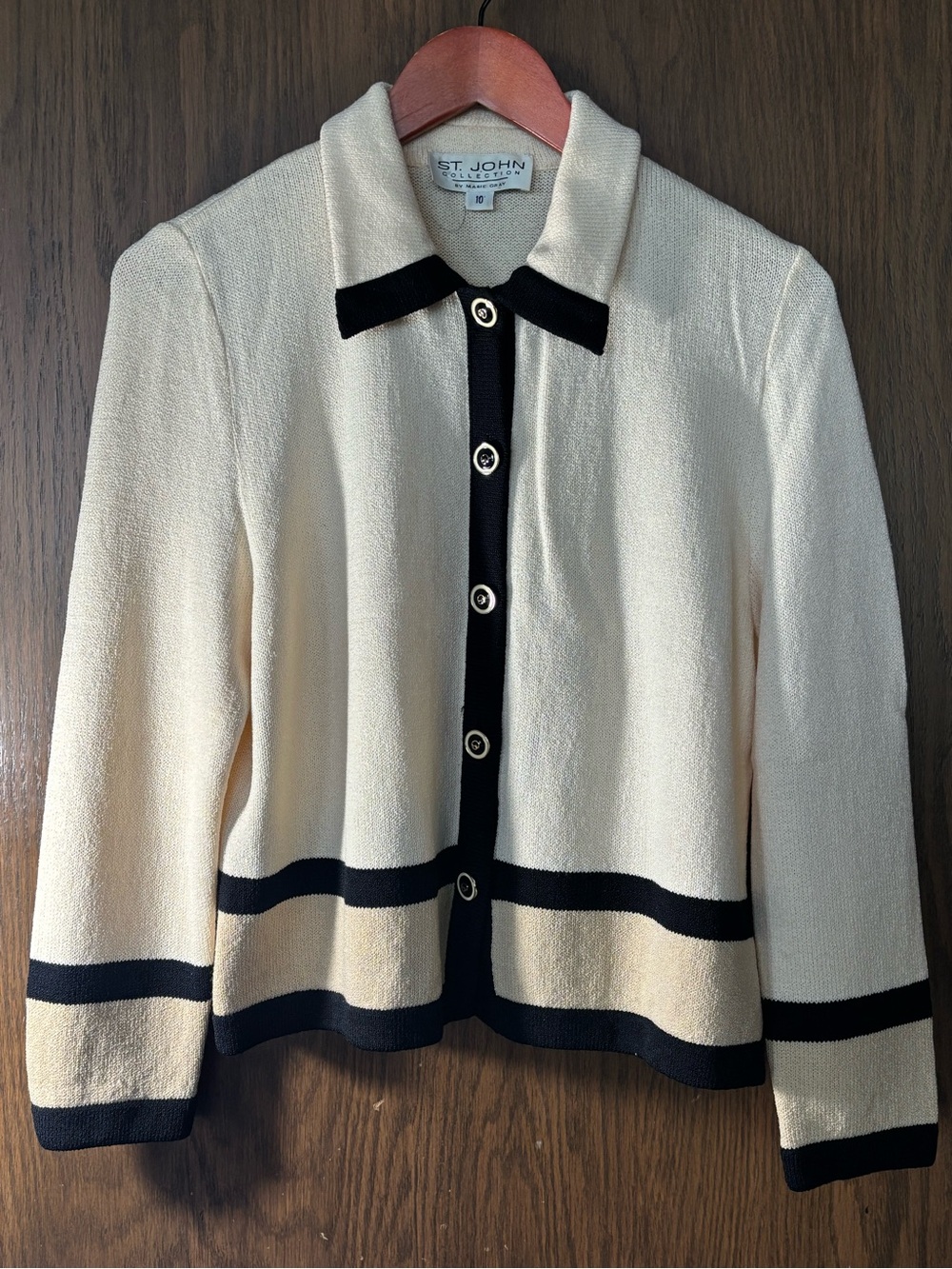 St. John Collection Blazer with Distinctive Gold-tone Button Closures